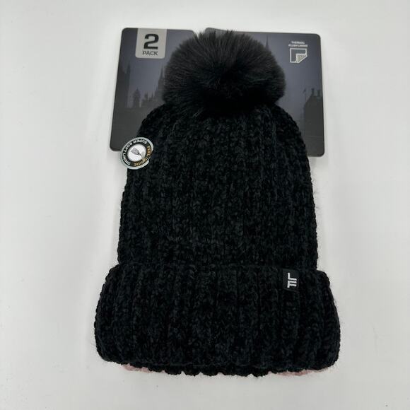 NWT‎ 2 London Fog Collection Winter Stocking Caps/Beanie Super Soft Lining Pink main image 7